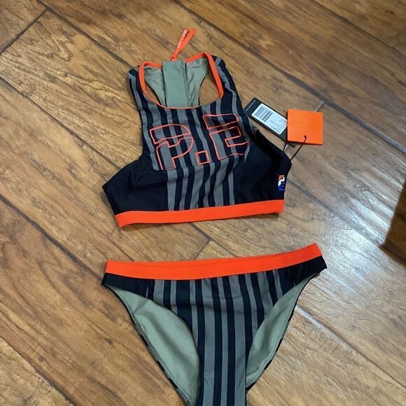 PE Nation
Back Paddle Cross-Back Striped Two-Piece Bikini NWT - Picture 3 of 9